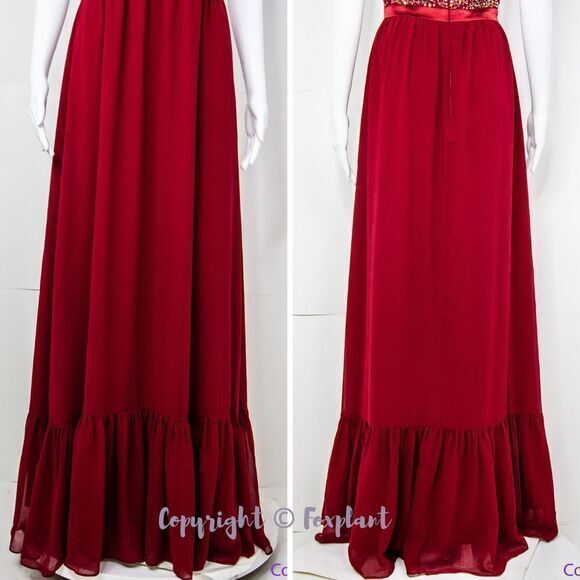 NEW Altar'd State red sequin maxi formal dress,‎ size M - Picture 6 of 15